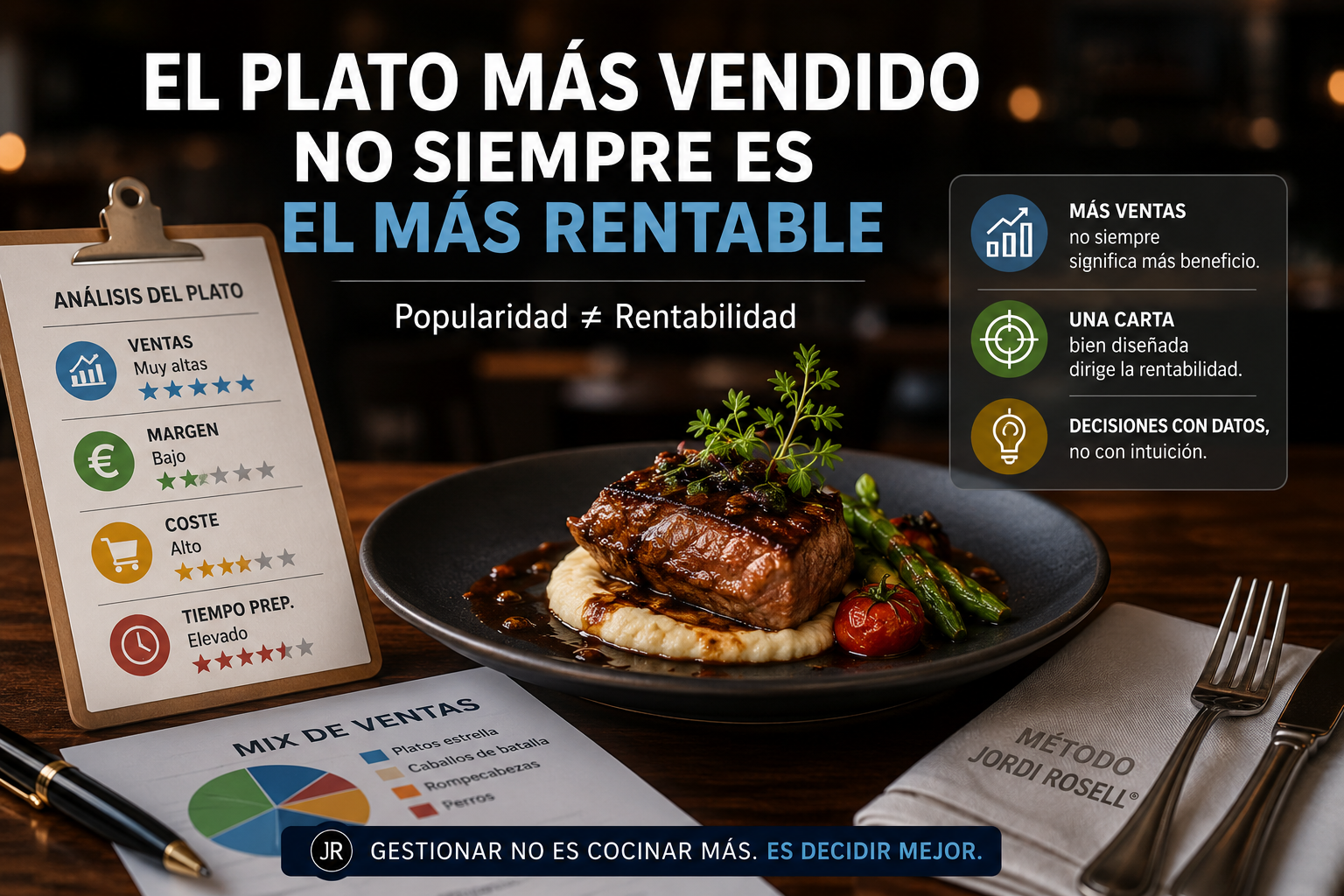 El plato más vendido no siempre es el más rentable