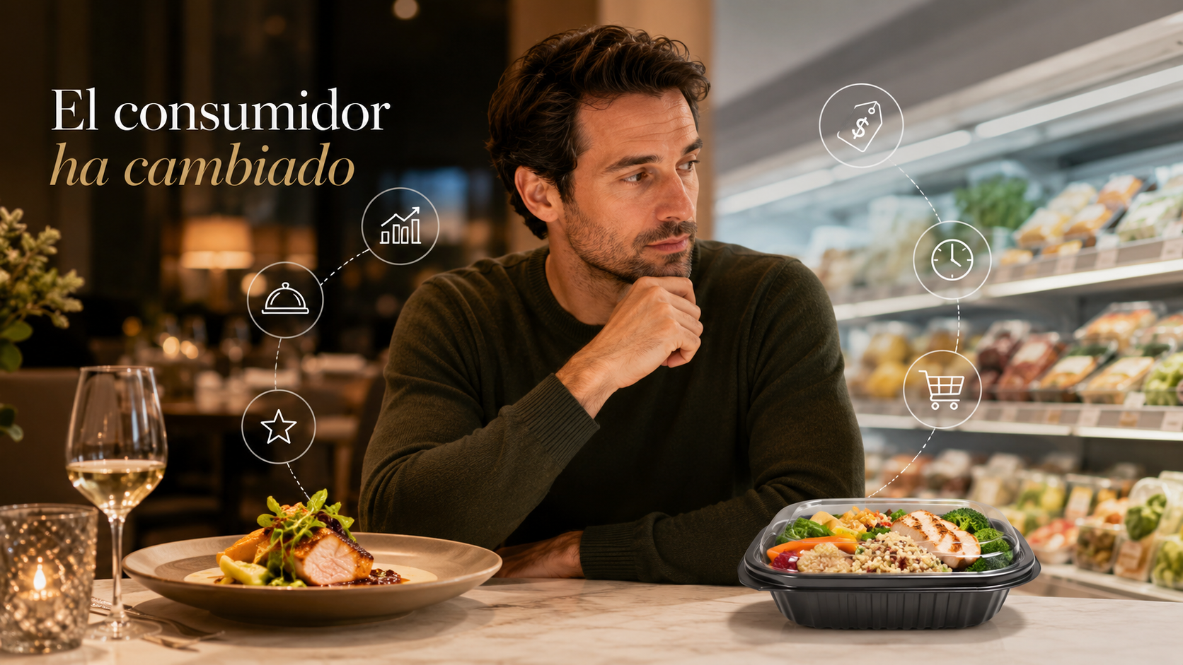 El consumidor ya no elige entre restaurante o supermercado: elige conveniencia, precio y tiempo