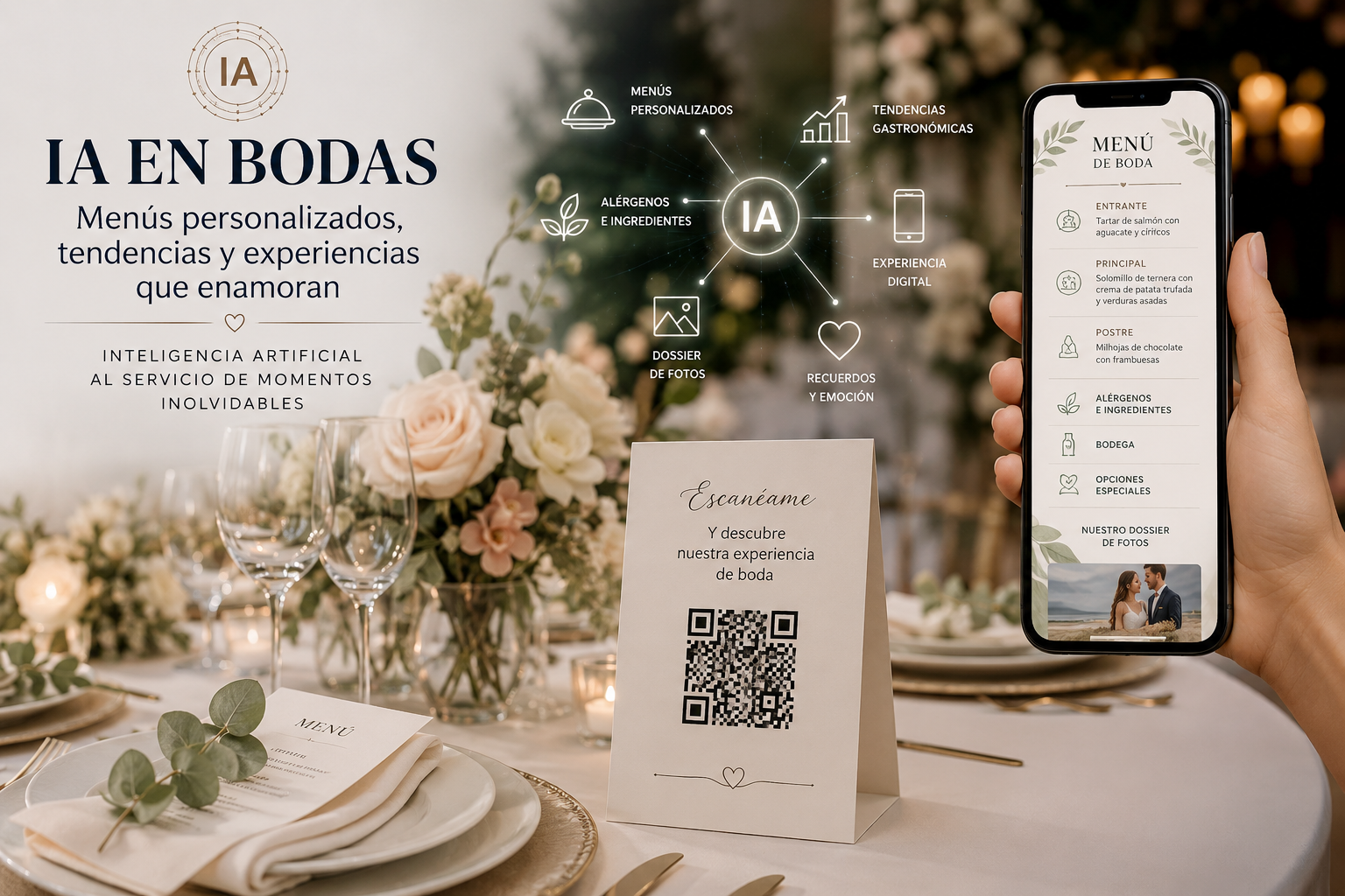 La IA llega a las bodas: menús más personalizados, invitados mejor informados y experiencias más memorables