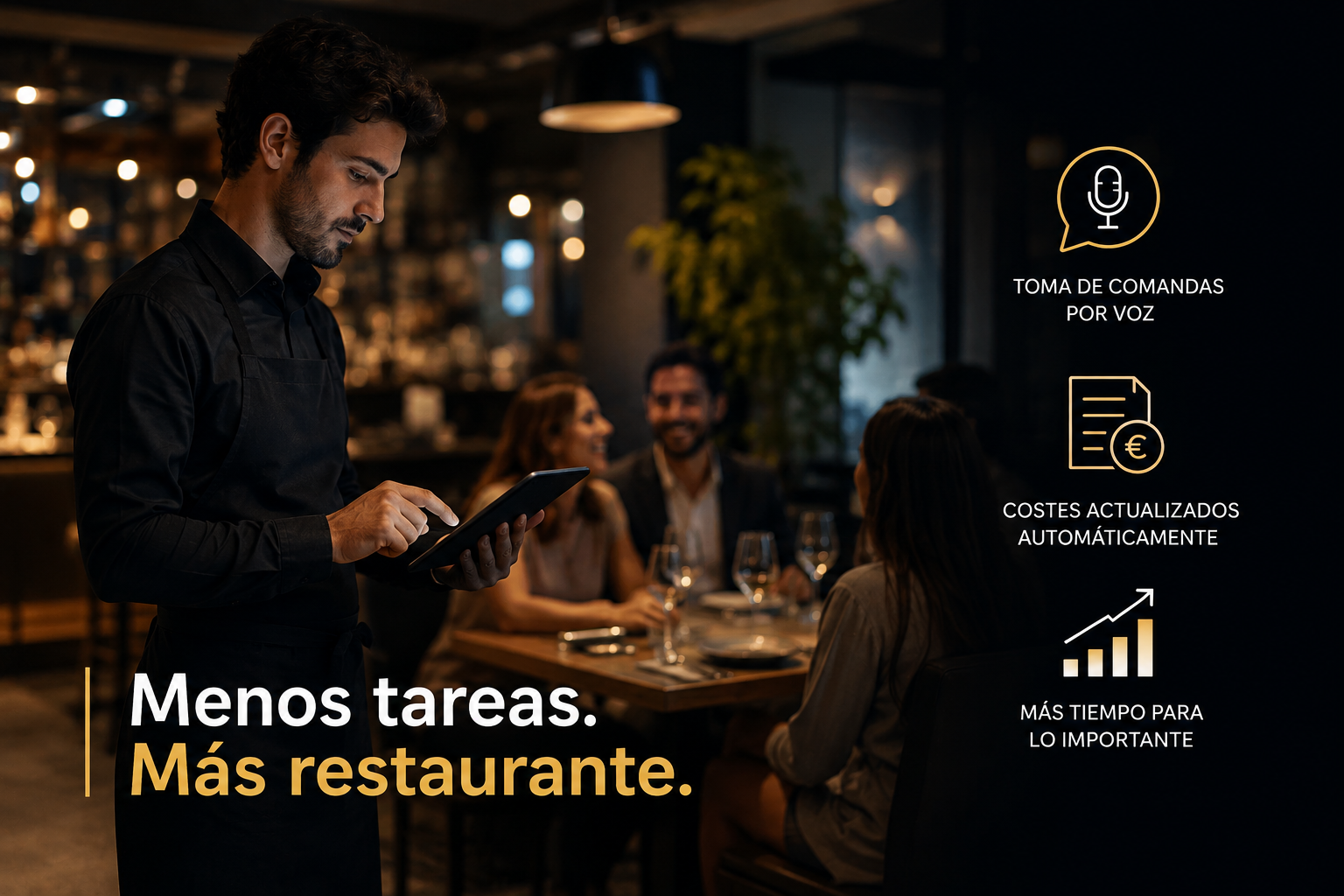 El camarero más caro no es el que cobra más: es el que dedica su jornada a tareas que una máquina podría hacer