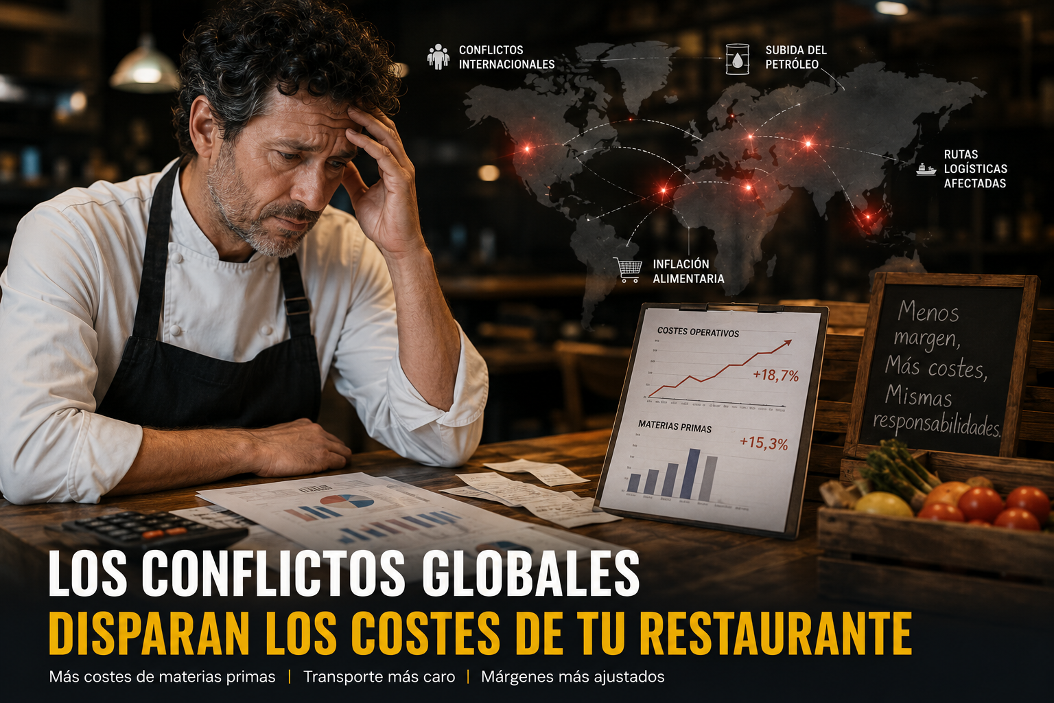 Cómo los conflictos internacionales están disparando los costes ocultos de los restaurantes españoles en 2026