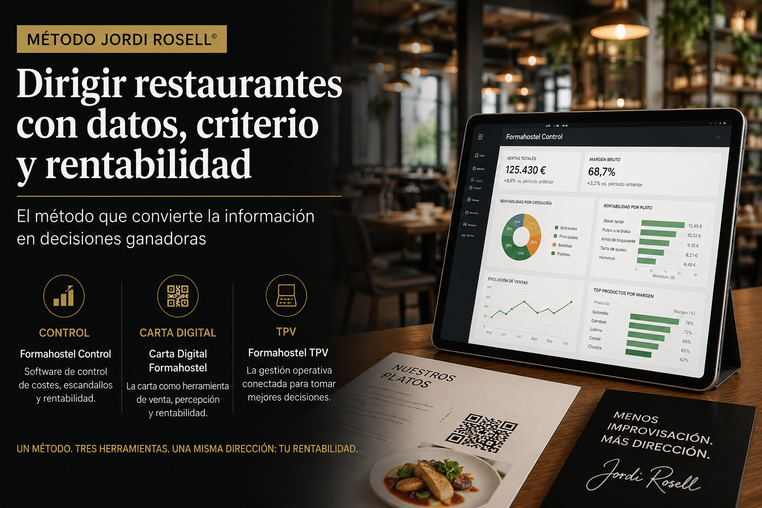 Método Jordi Rosell®: software para restaurantes, control de costes, carta digital y TPV