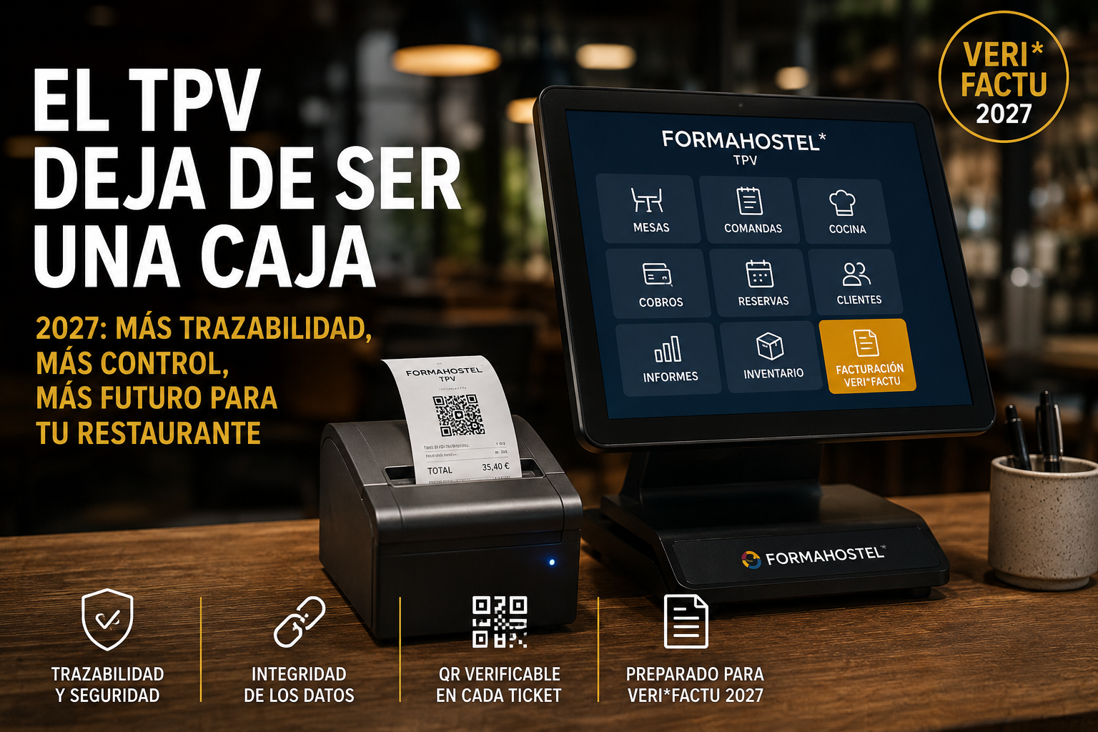 El TPV deja de ser una caja: cómo Veri*Factu obligará a revisar la facturación del restaurante