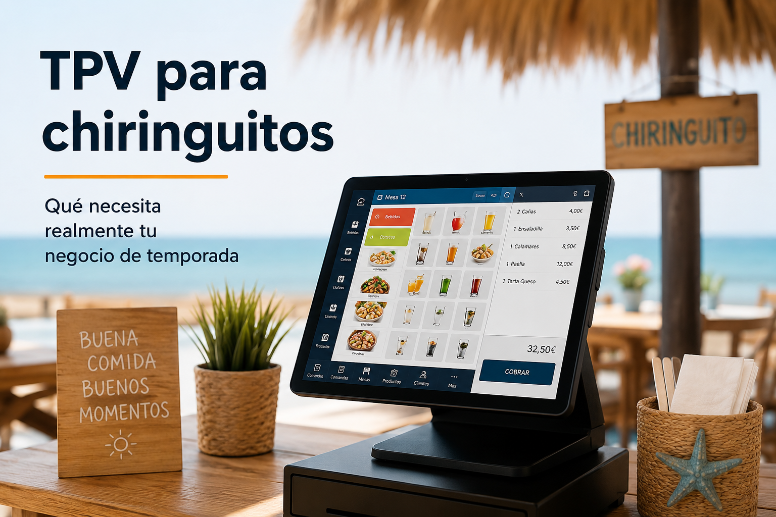 TPV para chiringuitos: qué necesita realmente un negocio de temporada